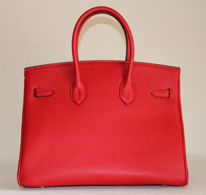 High Quality Fake Hermes Birkin Hello Kitty 35CM Togo Leather Bag Red HK0001
